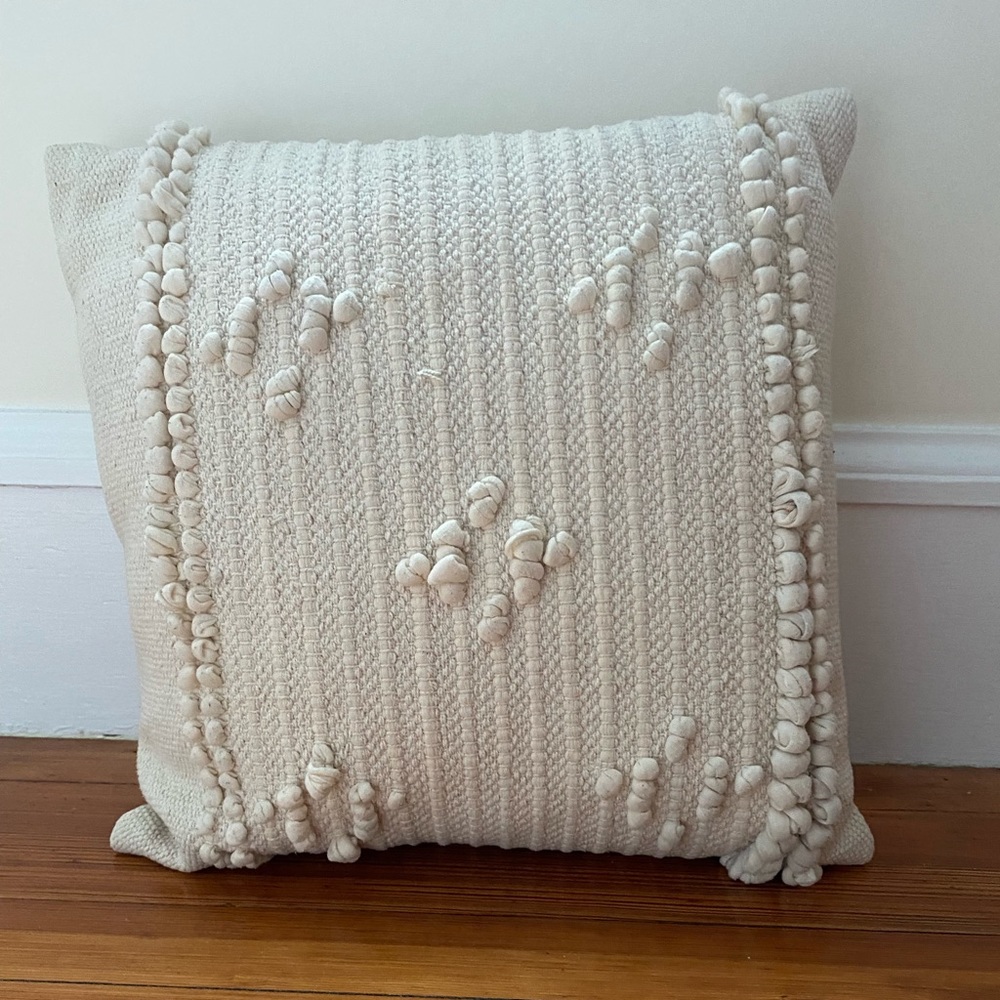 Cream pillow cover
